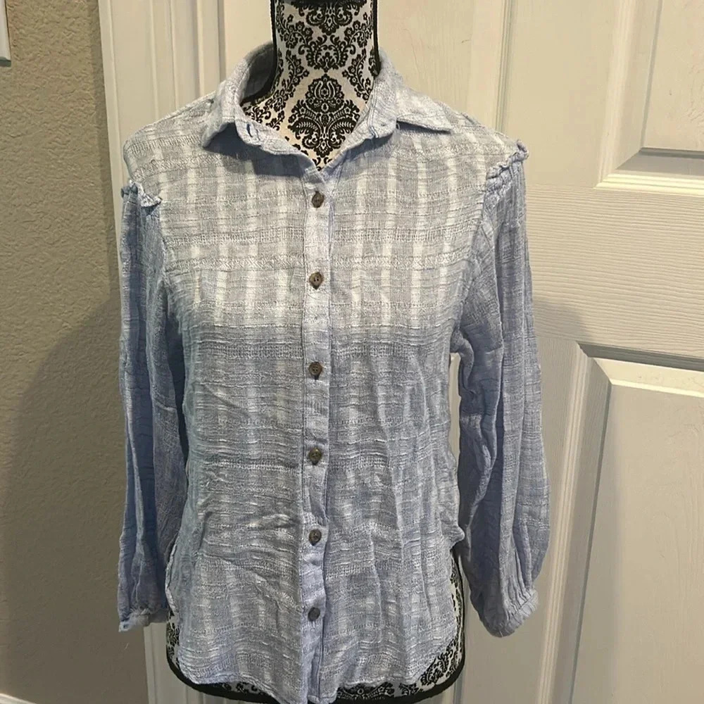 Free People Womens Sz xs/tp Button Down Shirt/top